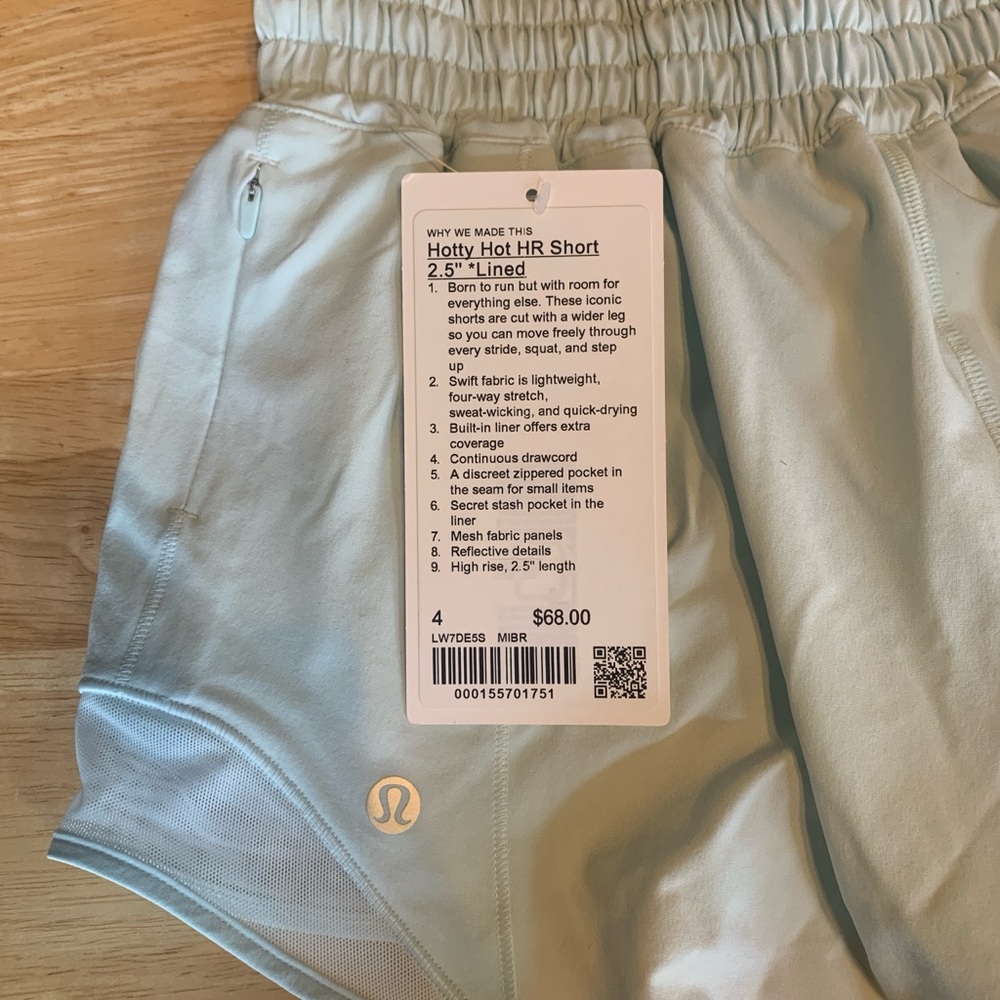 lululemon athletica Women's Light Blue Shorts